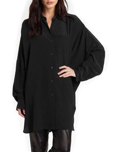 large silk shirts oversized.